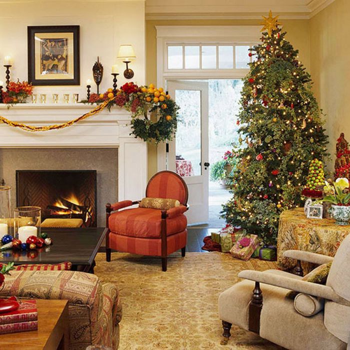 How to decorate the living room for christmas