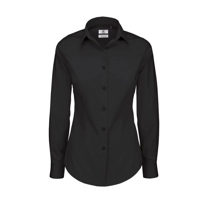 Black dress shirts women's