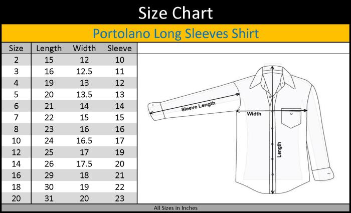 Mens dress shirts sizes