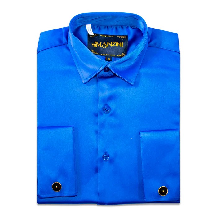 Royal blue mens dress shirt