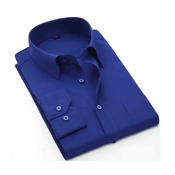 Royal blue mens dress shirt