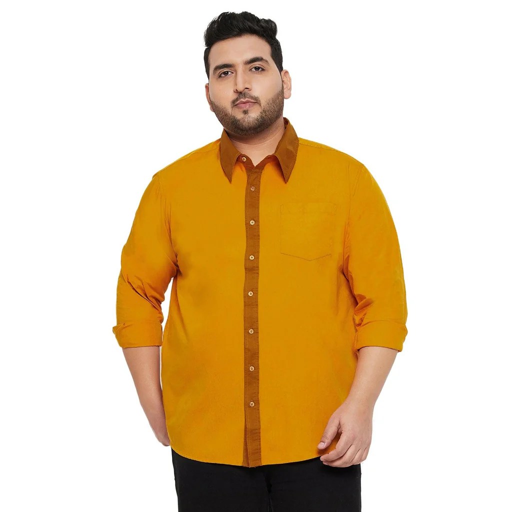 Plus size mens dress shirts