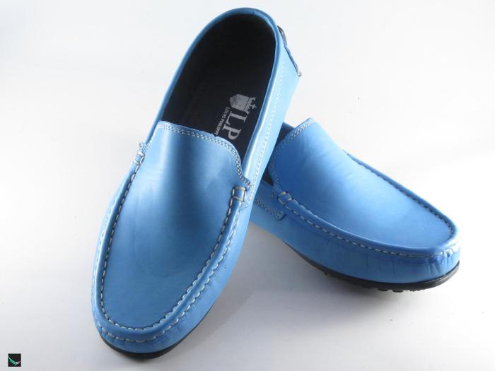 Sky blue men's dress shoes