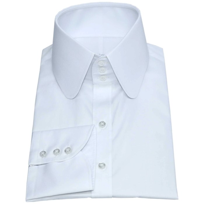 White collar dress shirt mens