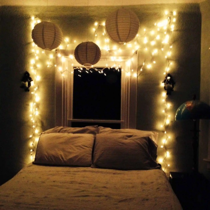 How to decorate fairy lights in room